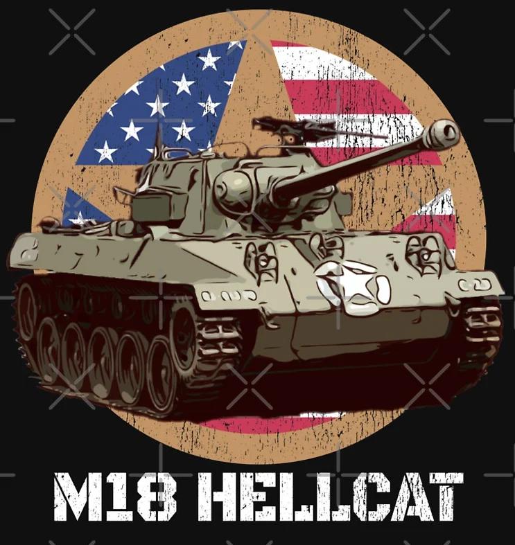 American M18 Hellcat Tank Destroyer TShirt 100 Cotton ONeck Short Sleeve Summer Casual Mens Tshirt Size S3XL S