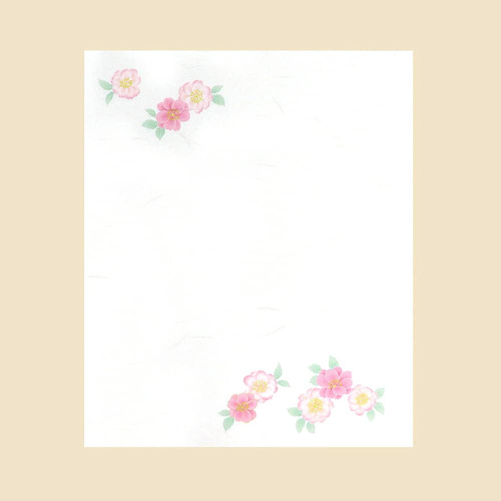 Kamiiso Sansho Hergestellt in Japan Kimono Beauty Kaishi Papier-Set mit 3 Stück Doppelkirsche und Etui, (Fünfstöckige Pagode, Blüten, Maiko)