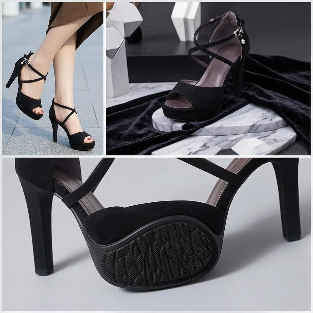 2019 Summer Womens Fashion Slipon Low Heel Sandals With Antislip Rubber Sole For Office Wear