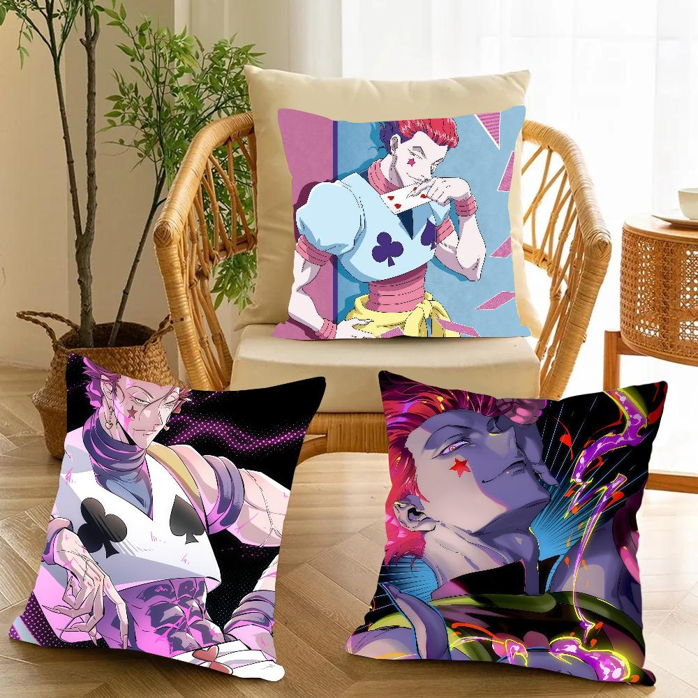 Anime H-HUNTER X HUNTER Killua Zoldyck Hisoka Kissenbezug Anwendbarer Raum Für Gästezimmer Innenräume Autos Büro Haus Dekoration
