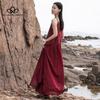 Spring And Summer New Cotton And Linen Women's Art Irregular Long Fairy Big Swing Suspender Dress