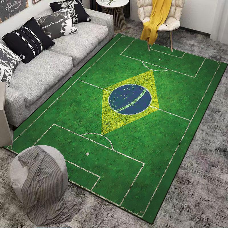 Brazil Football Field Design suitable as a non-slip mat for the living room or bedroom sofa