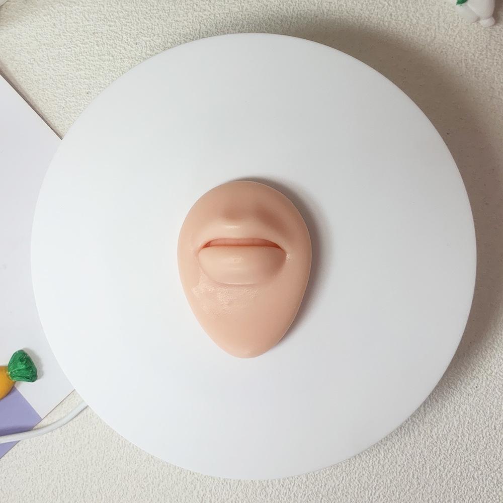 Model din silicon pentru ureche, nas, buză, pentru afișare și antrenament, cu suporturi pentru piercinguri