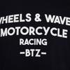 Tee shirt noir jersey empiècements blanches Homme WHEELS AND WAVES