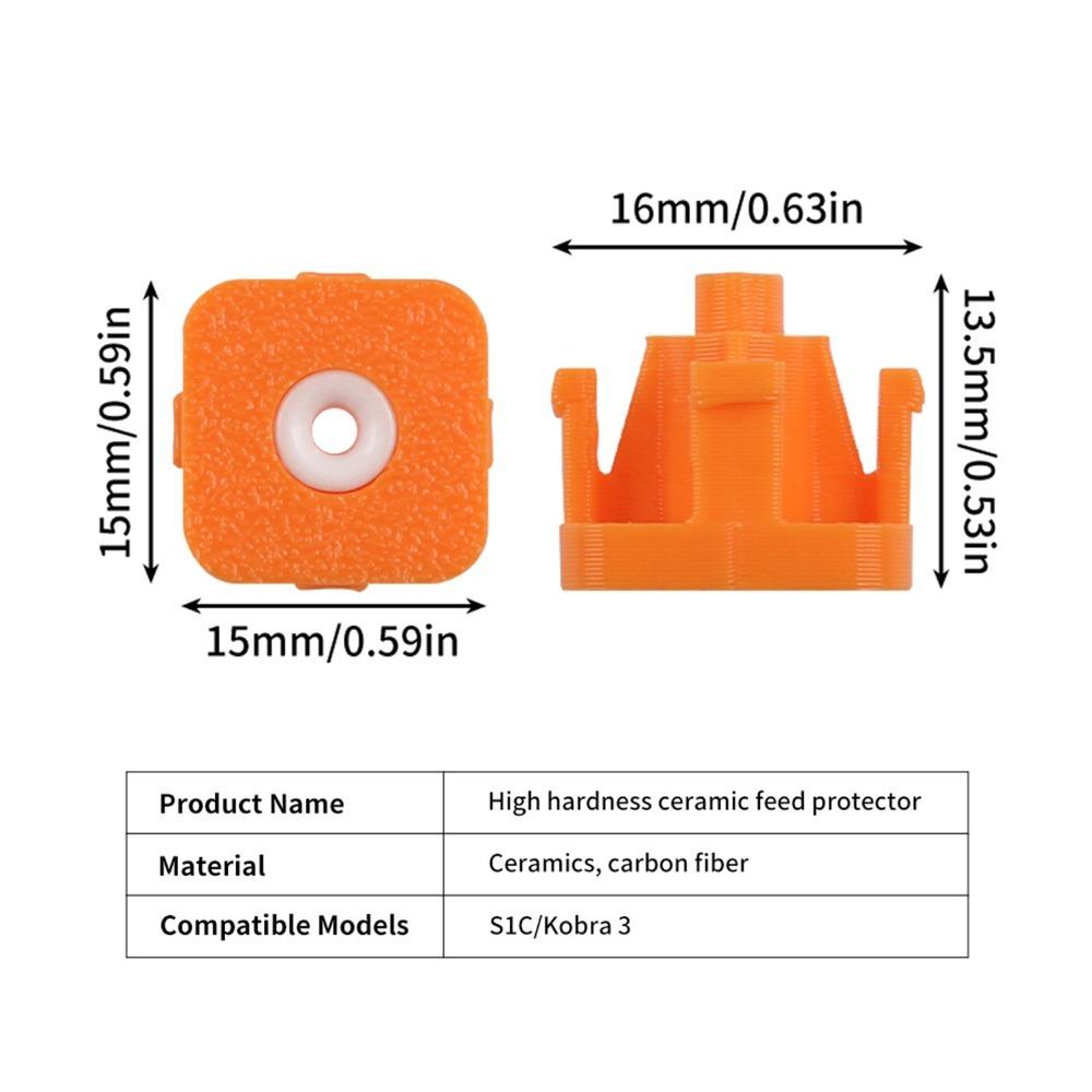4PCS Ceramic Material AMS Guard Protector Filament Loading Protector for Kobra 3/S1C For 3D Printer