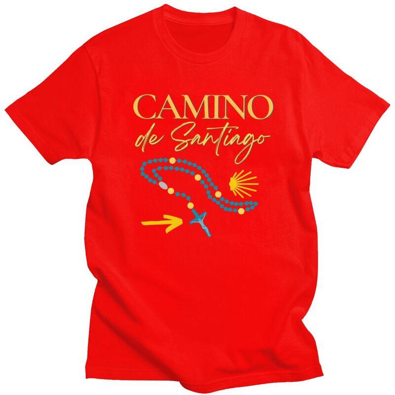 Custom Mens Buen Camino De Santiago T Shirts Short Sleeves Cotton Tshirts Tshirt Leisure Tee Loose Fit Clothes