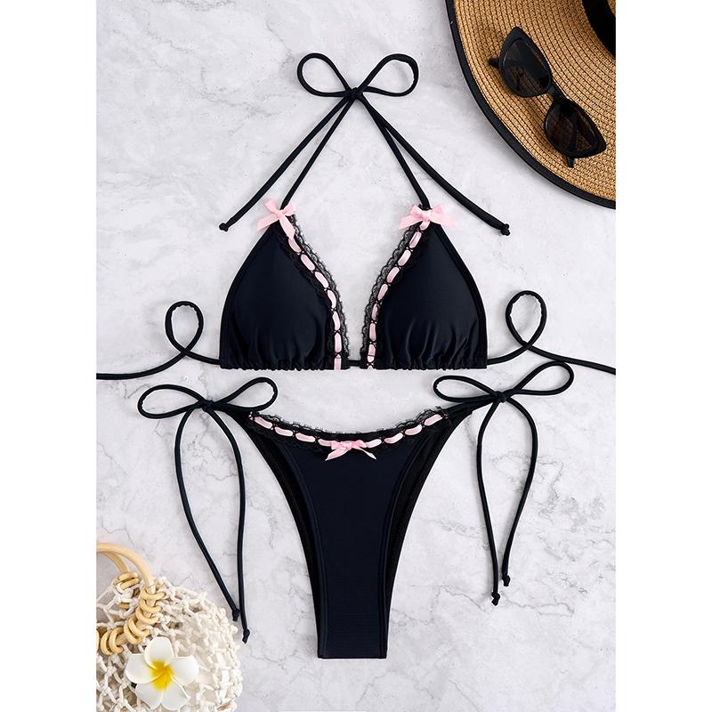 

Sexy Bikinis Women s Swimwear Female Swimsuit For Swimming Wear Bathing Suits Bikini Set Beachwear XL чёрный