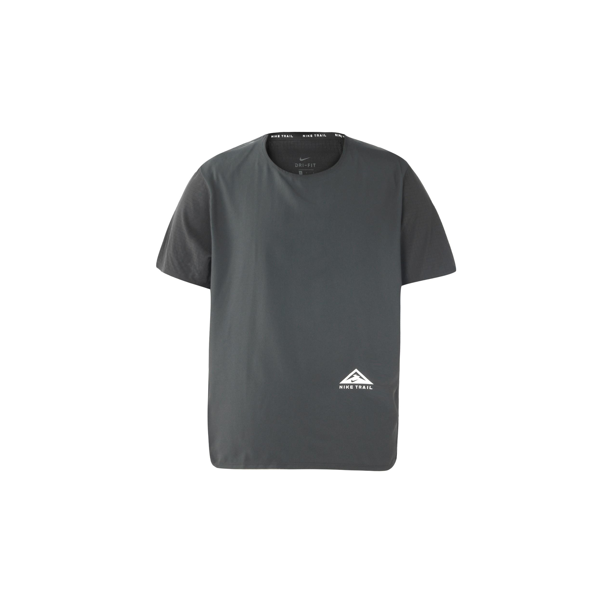 Men s Nike Printing Pattern Splicing Round Neck Sports Short Sleeve Gray T-Shirt DN4483-010 S