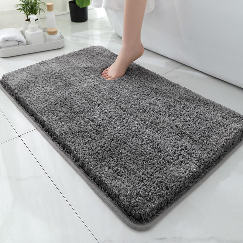Thickened U-Shaped Non-Slip Absorbent Toilet Mat - Dirt-Resistant Bathroom and Bedside Carpet