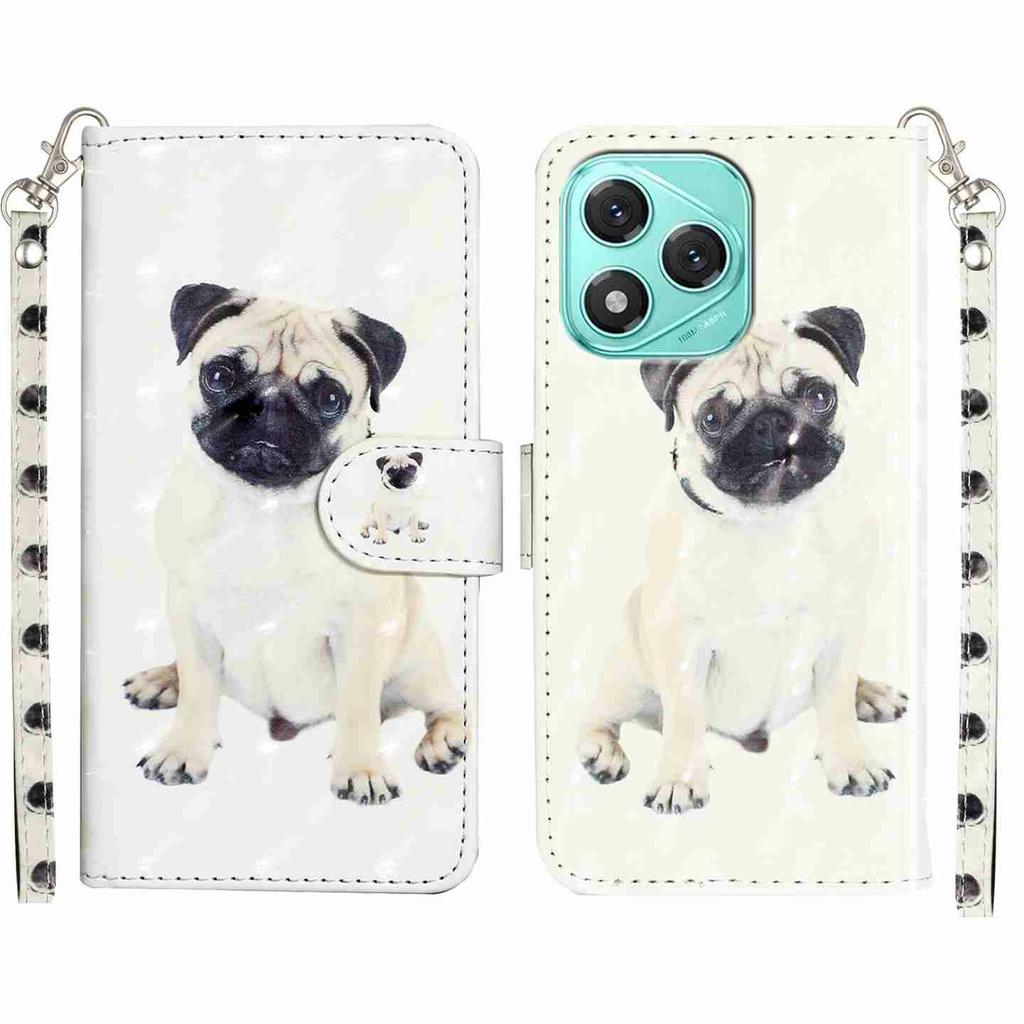 For Honor 400 Lite 5G Wallet Case 3D Pattern Printed Leather Phone Cover with Strap