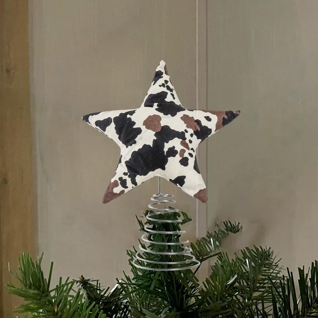 Christmas Atmosphere Decoration Props Christmas Tree Top Five-pointed Star Spring Tree Top Star Ornaments Christmas Tree Dress Up