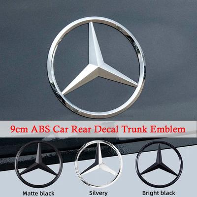 90mm ABS Cromo Negro Logo Mercedes Emblema Insignia De Estrella Trasera Para Mercedes Benz W203 W206 W212 X253 W167 W166 W247 C BA1 JUYH1