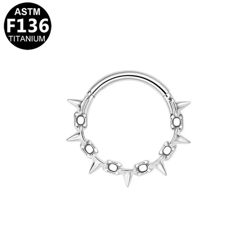 European-American Zirconia G23 Titanium Alloy Nose Ring & Stud
