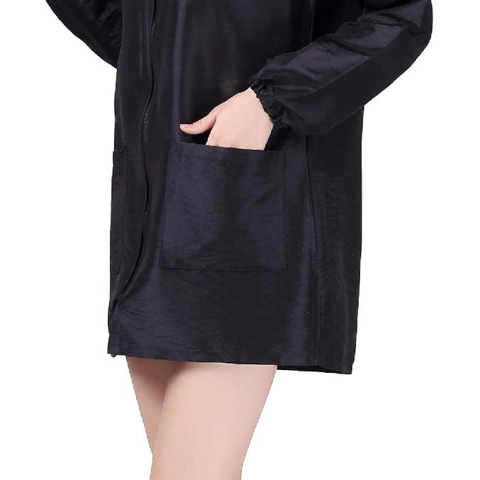 Profesjonalny fartuch salonowy kurtka stylisty uniform kosmetyczny zamek peleryna fryzjerska ubranie robocze fryzjera odzież do włosów uroda SPA gość klient kimono