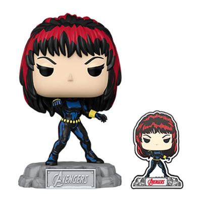 Vingadores 60º aniversário Viúva Negra com broche exclusivo dos EUA Pop! Vinil