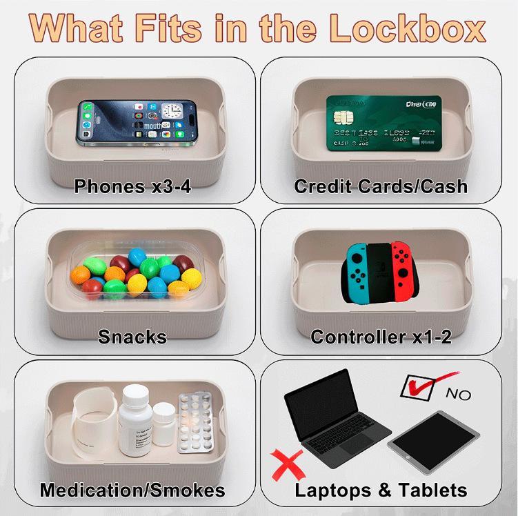 Timed Lock Box: Password-Protected Medicine and Phone Safe
