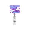 Glitter Acrylic Id Holder Vibrant Retractable Badge Reel Alligator Clip Badge Holder Inspirational Nurse Badge Reel For Nurse