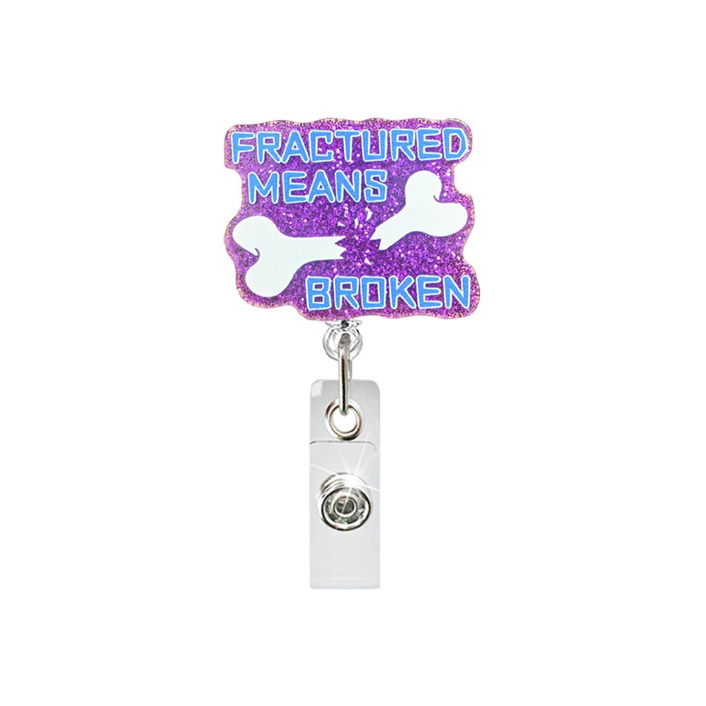 Glitter Acrylic Id Holder Vibrant Retractable Badge Reel Alligator Clip Badge Holder Inspirational Nurse Badge Reel For Nurse