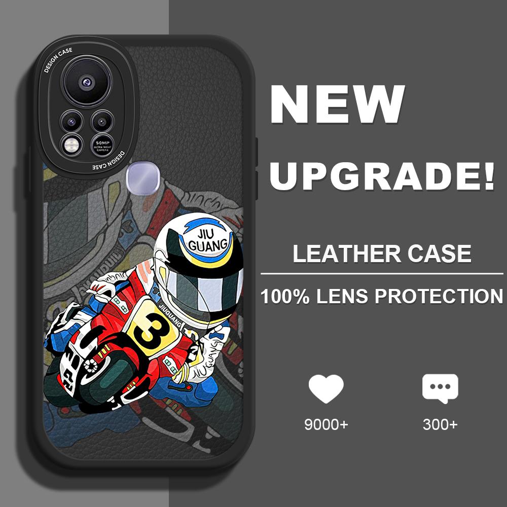 

Тонкий ощущение кожи, крутой мотоциклетный гонщик, мягкий силиконовый чехол из искусственной кожи для телефона iPhone Samsung Huawei Honor Xiaomi Redmi OPPO Realme Vivo Vivo Y91C/Y1S чёрный