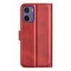Do etui Motorola Moto E15 4G Stand Case, odporne na zarysowania, ze skóry cielęcej
