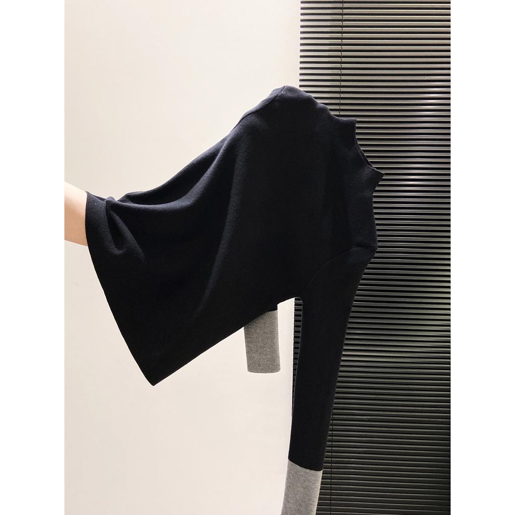 Temperament semi-turtleneck sweater women's inner knitted sweater autumn and winter slim and thin fashionable retro bottoming top