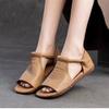 Retro Hong Kong style design sandals New summer casual flat heel bag heel open toe non-slip sandals