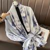 Autumn Shawl Outer Fashion Spring and Autumn Scarf Women's New Silk and Satin Dual-purpose Versatile Thin Winter Silk Scarf Long Scarf