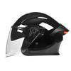 Smart LED Tail Light Motorcycle Helmet 3/4 Open Face ABS Full Protection Universal Fit Men Women