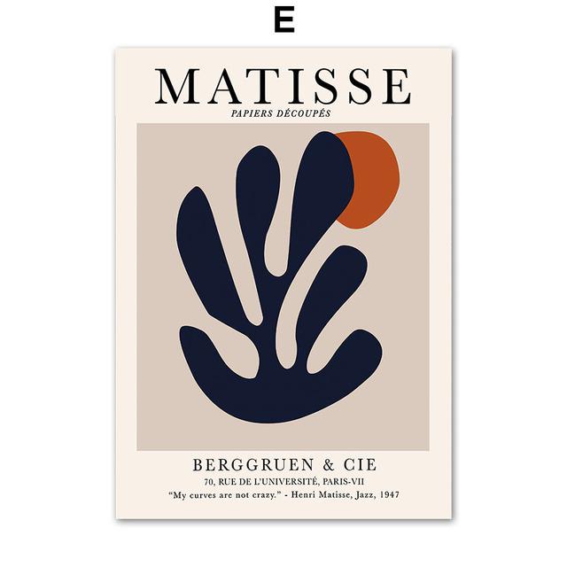Abstract Matisse Lines Girl Coral Shapes Wall Art Canvas Painting Nordic Posters And Prints Wall Pictures For Living Room Decor