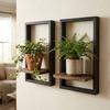 Wooden Wall Plant Shelf Strong Load-bearing Indoor Plant Stand Plant Display Rack  Bedroom