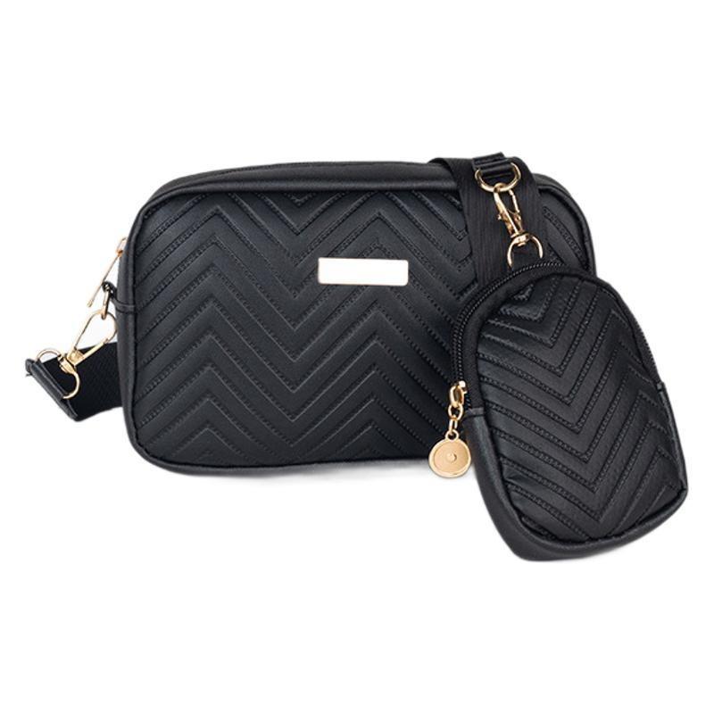 Embroidered women's bag, new wavy small square bag, embossed camera bag, casual shoulder bag, one piece.