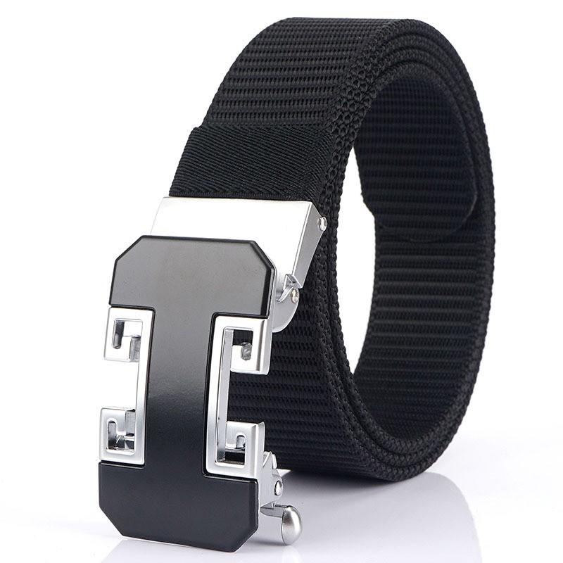 TUSHI 3.5CM Men s Outdoor Waist Belt Thickened Nylon Quick-drying Canvas Casual чёрный