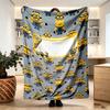 Minions Print Blanket - Soft & Comfortable, for Bedroom, Travel, Sofa, Home Decoration - Birthday Christmas Gift for Friend
