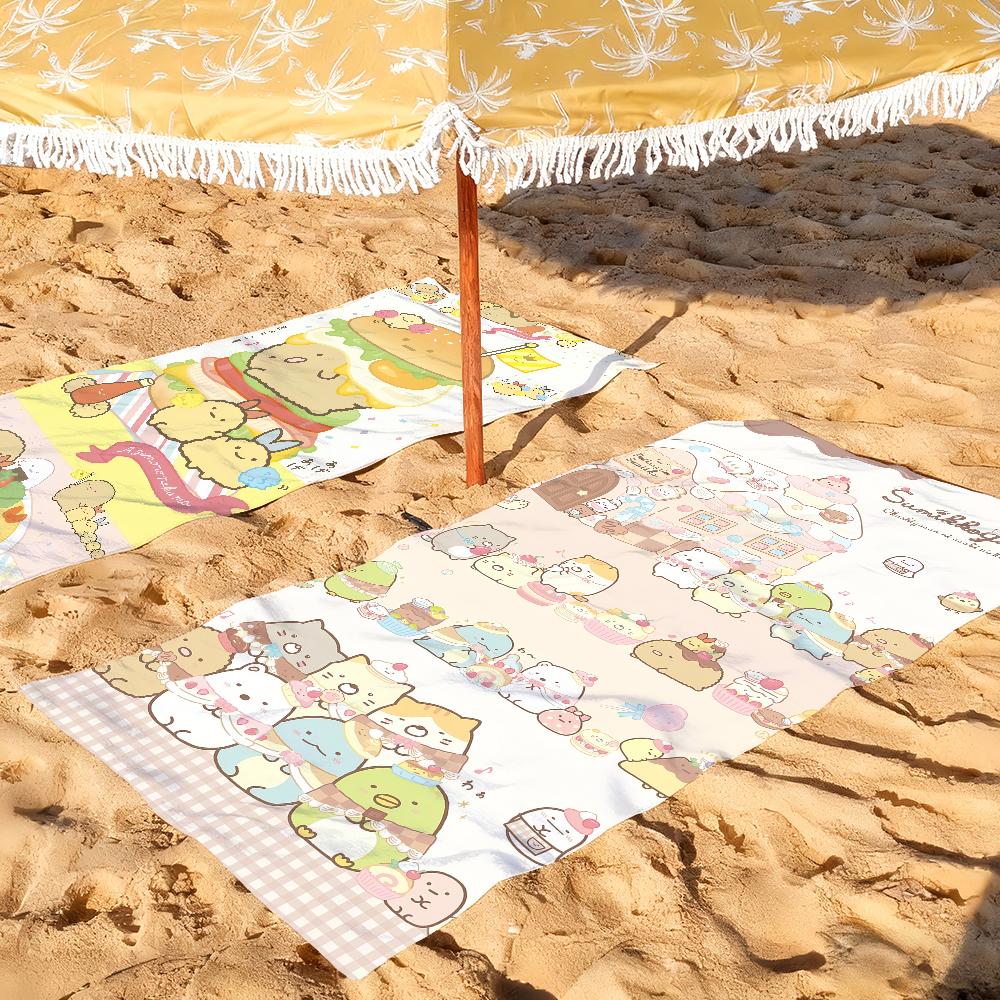 Cartoon S-Sumikko G-Gurashi Cute Towel Soft Pool Gift For Travel Gym Shower Camping Quick Dry Sports Large Beach Towels