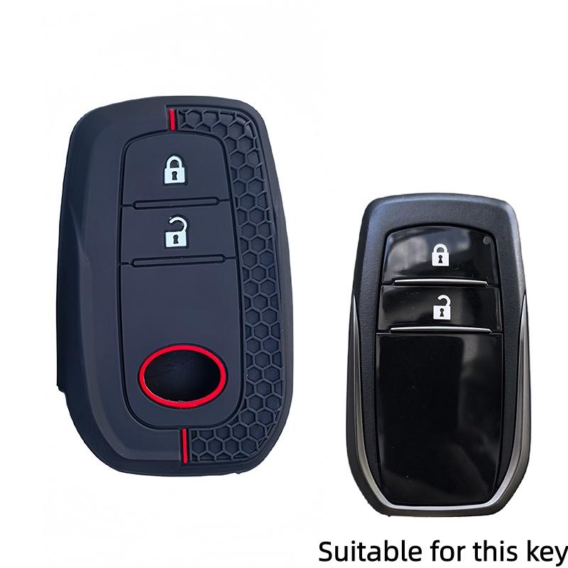 Silicone Car Key Case Cover For Toyota Land Cruiser 200 300 Prado Crown Tlk 200 Yaris Cross Hilux Innova Fortuner Camry 55 Key