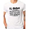European Size Men's German Style Short Sleeve T-Shirt - Casual Summer Round Neck Top with German Text Print (Deutsche Schrift), Machine Washable