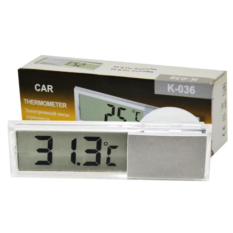 Ultra-Dünne Mini Auto Digitaluhr mit Saugnapf - Elektronische Zeitanzeige und Dekoration