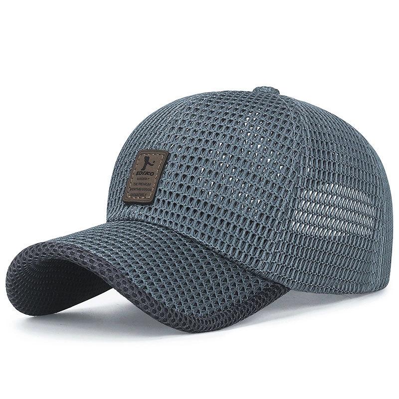 Summer Breathable Checkered Mesh Baseball Hat Men's Summer Travel Sun Protection Hat Fishing Baseball Hat