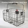 Foldable Folding Bike Basket with Mounting Plate Heavy-Duty