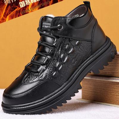 Herren Winterstiefel Winter Stiefeletten Wolle Schneestiefel Herren Baumwollschuhe High Top Wildleder Schuhe Herrenschuhe Große Größe 47 48
