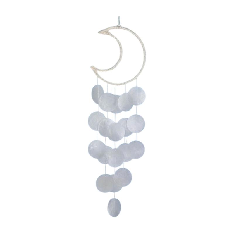

Coastal Styles Natural Shell Wind Chime Suitable For Balcony Garden Patios Outdoor Decoration Handmade Seashells Craft