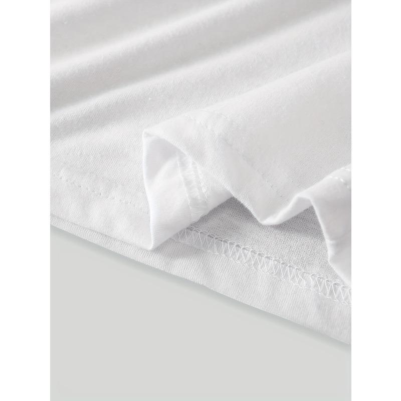 Europäische Größe Damen&Apos;S Libellen-Print T-Shirt, Lässiges Rundhals-Kurzarm-T-Shirt, Frühling/Sommer Basic Alltagsbekleidung, Maschinenwaschbar, Grafik-T