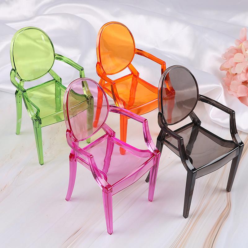 Plastic Toys House Decor Dollhouse Furniture 1/6 Doll Armchair Dinning Room