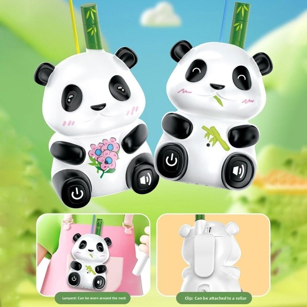 2Pcs Panda Kids Walkie Talkie Toys Transceiver Parent-child Intercom Machine  Outdoor