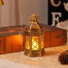 Retro Mini Black Tea Light Lantern Battery Powered For Ramadan Eid Wedding Halloween Christmas Easter TableCenterpiece Decoratin