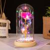 Colored gold glass cover gold foil roses, creative Mother's Day Valentine's Day gift, simulated immortal dried bouquet
