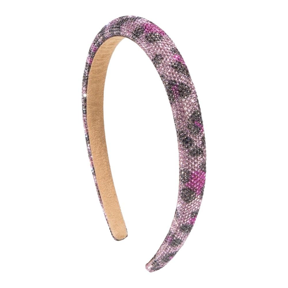 Baroque Rhinestone Headband Bling Women Hair Hoop Fashion Leopard Print Hairband Festival розы красного