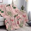 Christmas geometric theme digital-printed polyester Bedroom velvet flannel cover blanket Fleece soft cover blankets for beds