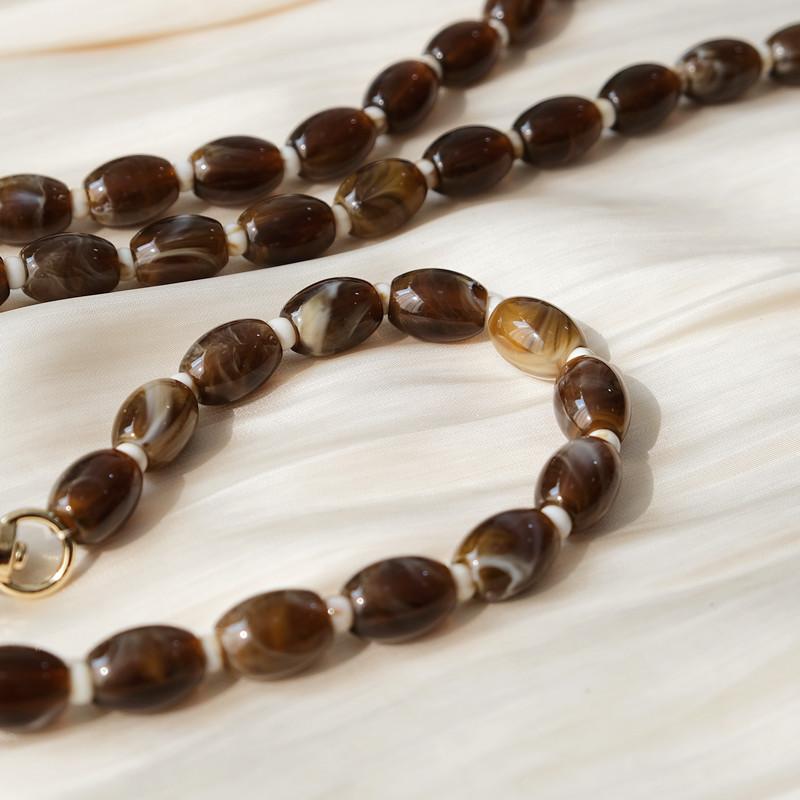 New Phone Accessory Cellphone Part Chain Anti Lost Universal Beaded Lanyard Shoulder Neck Crossbody SmartPhone Strap Case Chain