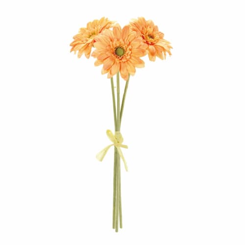 Tokyodo Artificial Flower MAGIQ Soleil Gerbera Bundle, Light Orange, 7cm Diameter x 27cm Length, 3-Pack, FM002832-009
